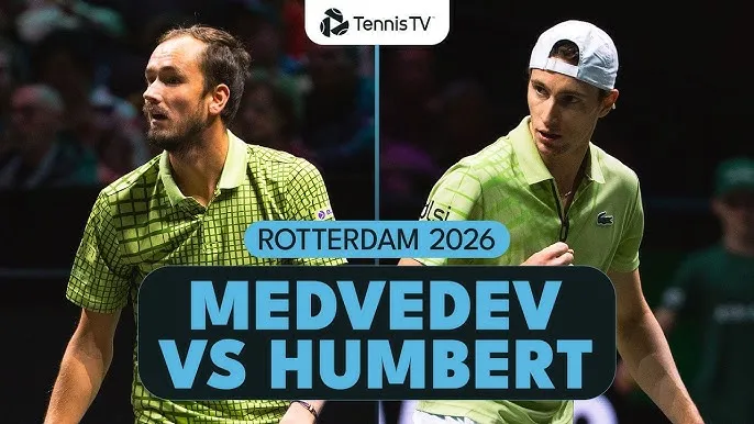 Daniil Medvedev vs Ugo Humbert 6(4)-7, 6-3, 3-6: Chật vật hạ Medvedev sau 2 giờ 22 phút, Humbert bước tiếp vòng 16 Rotterdam Open 2026