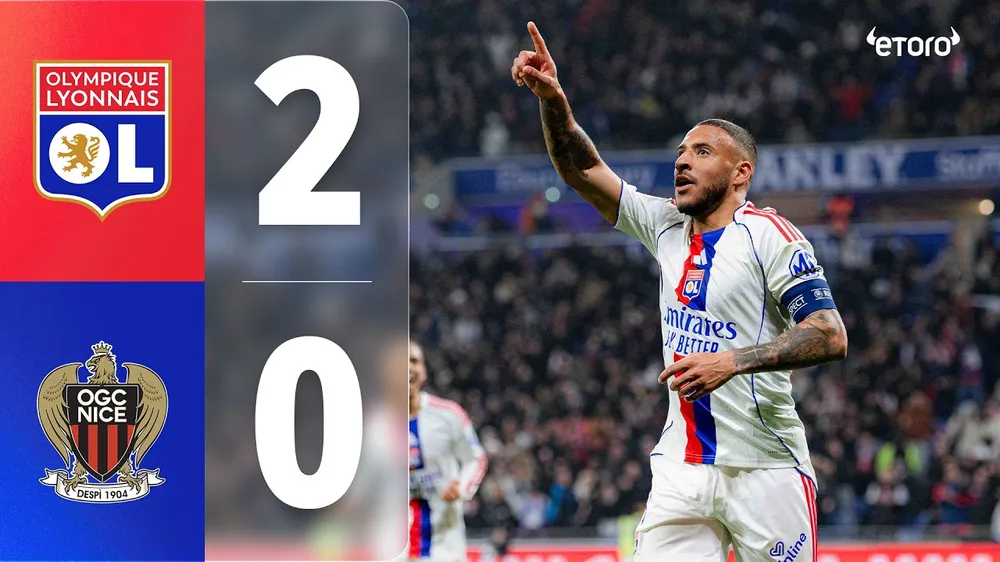 Lyon vs Nice 2-0: Corentin Tolisso đệm bóng cận thành mở bàn, Noah Nartey chớp thời cơ ấn định chiến thắng đẹp mắt