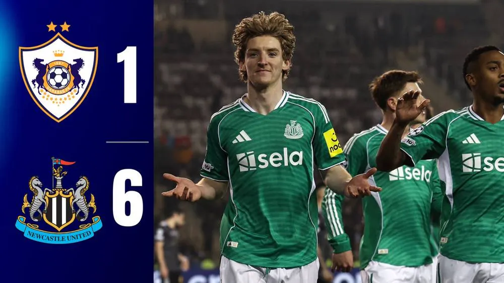 Qarabag vs Newcastle United 1-6: Ngày Gordon tỏa sáng cú poker, Thiaw, Murphy góp công trút mưa bàn thắng, Newcastle thênh thang lượt về