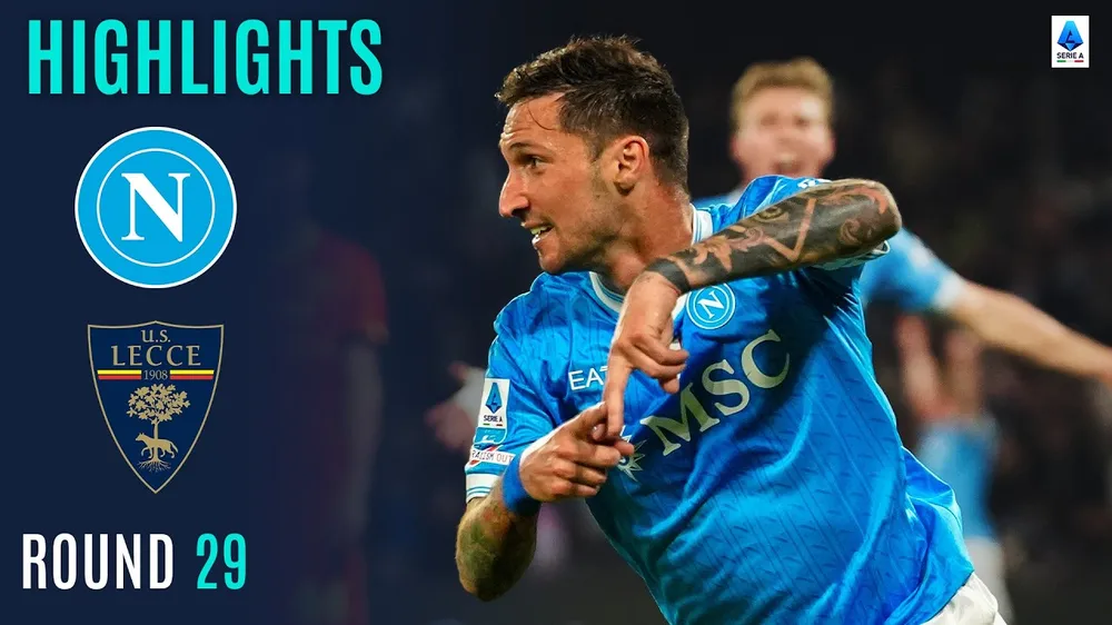 Napoli vs Lecce 2-1: Jamil Siebert sớm mở bàn phút thứ 3, Rasmus Hojlund, Matteo Politano ngược dòng giành chiến thắng