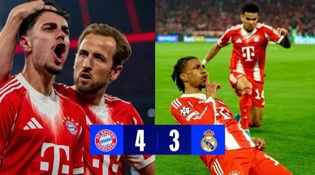 Bayern Munich vs Real Madrid 4-3: Guler, Mbappe xuất thần, Pavlovic, Kane, Diaz, Olise kịch tính giành vé gặp PSG ở bán kết Champions League 