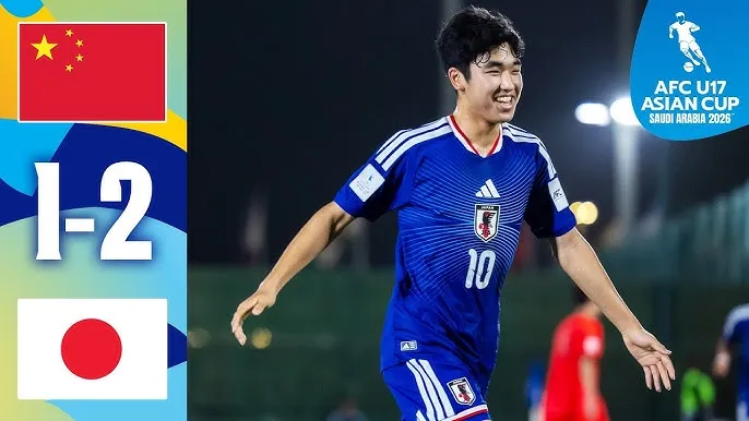 U17 Trung Quốc vs U17 Nhật Bản 1-2: Motosuna ghi siêu phẩm, Songyuan gỡ hòa, Maki Kitahara chốt hạ vé đi tiếp, U17 Trung Quốc bị loại