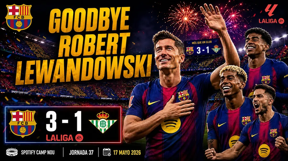 Barcelona vs Real Betis 3-1: Raphinha ghi cú đúp, Cancelo lập công, Barca xứng đáng đăng quang vô địch, chia tay Lewandowski, Real về ngôi á quân La Liga