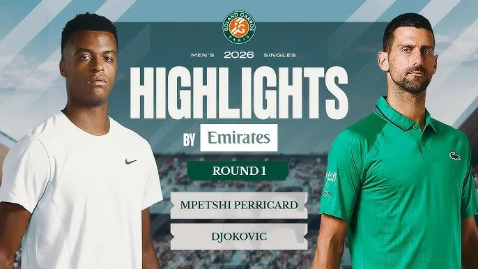 Giovanni Mpetshi Perricard vs Novak Djokovic 7-5, 5-7, 1-6, 4-6: Djokovic ngược dòng kịch tính, gặp Valentin Royer ở vòng 2 Roland Garros