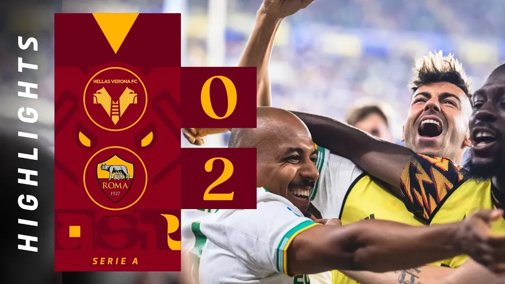 Hellas Verona vs AS Roma 0-2: Valentini nhận thẻ đỏ, Malen, El Shaarawy tỏa sáng giành chiến thắng, Roma cán đích hạng 3 Serie A