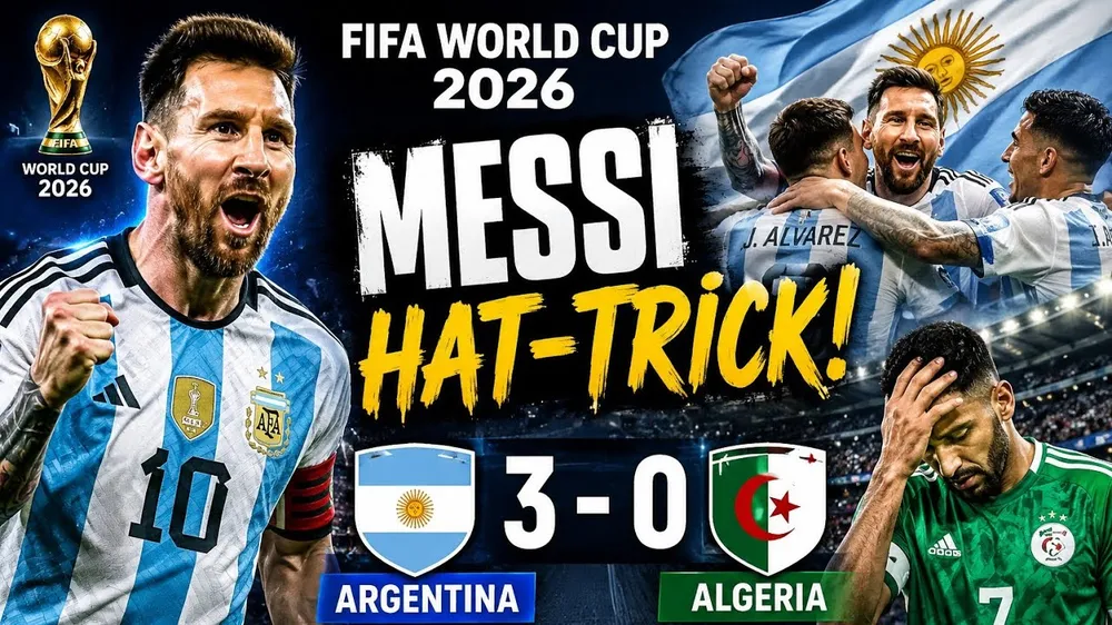 Argentina vs Algeria 3-0: Ngày của Messi mở tài khoản ghi bàn bằng cú hattrick, có bàn thắng thứ 120 trong màu áo tuyển Argentina