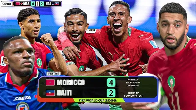 Morocco vs Haiti 4-2: Lần lượt Hakimi, Saibari, Rahimi, Yassine tỏa sáng, Morocco bước tiếp vòng 1/16, Scotland và Haiti bị loại