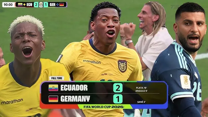 Ecuador vs Đức 2-1: Leroy Sane sớm ghi bàn nhưng Angulo, Gonzalo Plata ngược dòng, Đức và Ecuador bước tiếp vòng 1/6 World Cup 