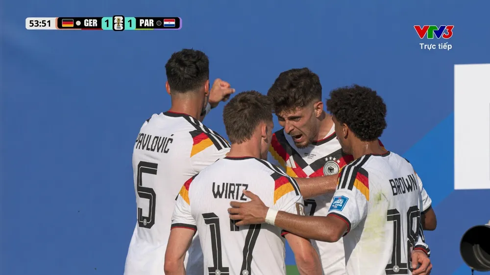 Pavlovic kiến tạo, Kai Havertz hạ thủ môn Gill san bằng tỷ số 1-1 cho tuyển Đức