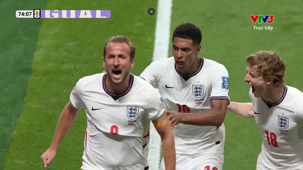 Declan Rice chuyền, Gordon bấm bóng, Harry Kane đánh đầu gỡ hòa cho tuyển Anh