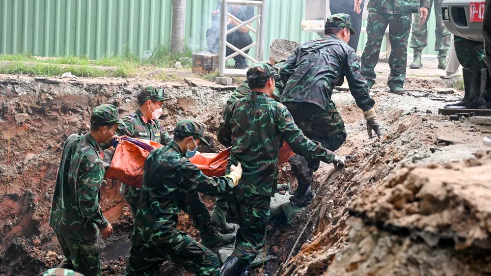 Phát hiện thêm 5 bộ hài cốt tại Công viên Lê Thị Riêng
