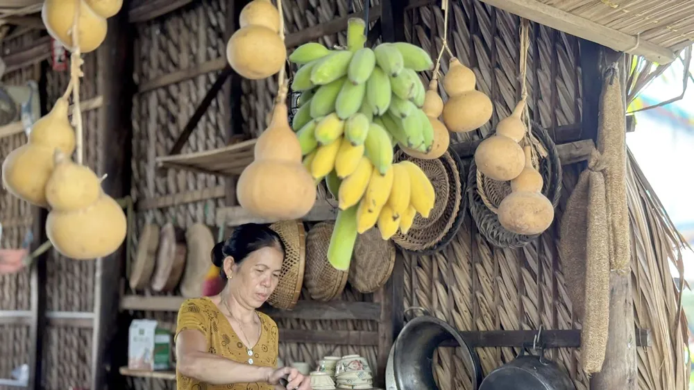 Quê nhà nải chuối, buồng cau