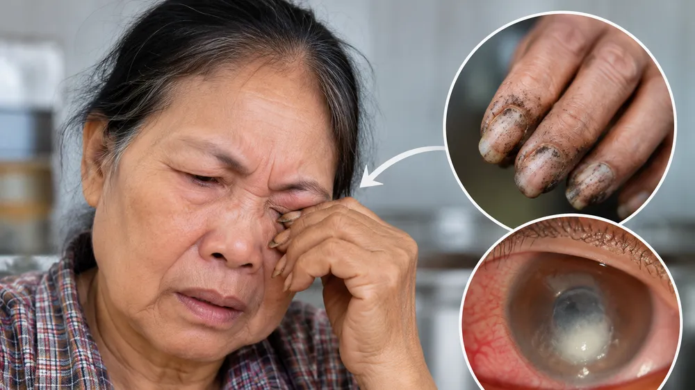 Dụi mắt bằng tay bẩn, người phụ nữ suýt mất thị lực