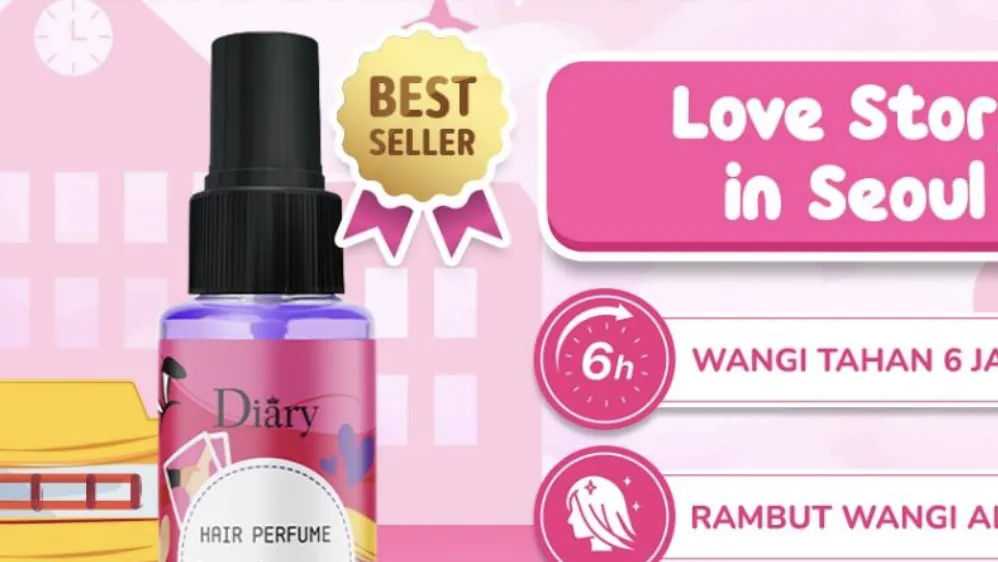 Sản phẩm DIARY Hair Perfume With Vitamin Love Story In Seoul được quảng cáo trên các sàn thương mại điện tử. Ảnh: Internet