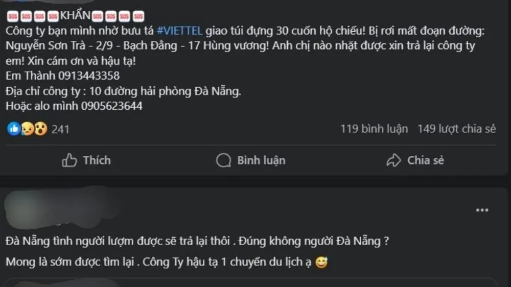 Hợp sức tìm 30 cuốn hộ chiếu: Lan tỏa tình người Đà Nẵng