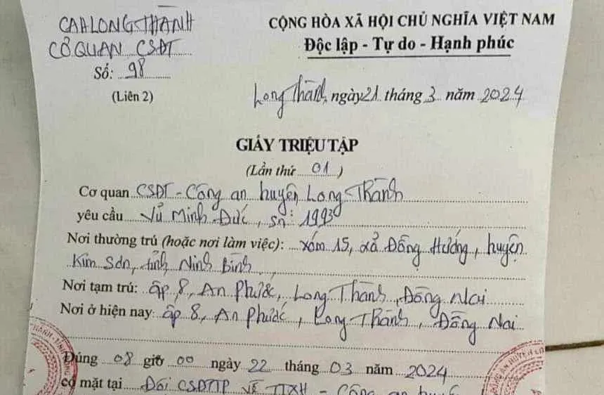 Đồng Nai: Thêm 1 cán bộ Công an bị đình chỉ công tác vụ một người tử vong sau khi làm việc 