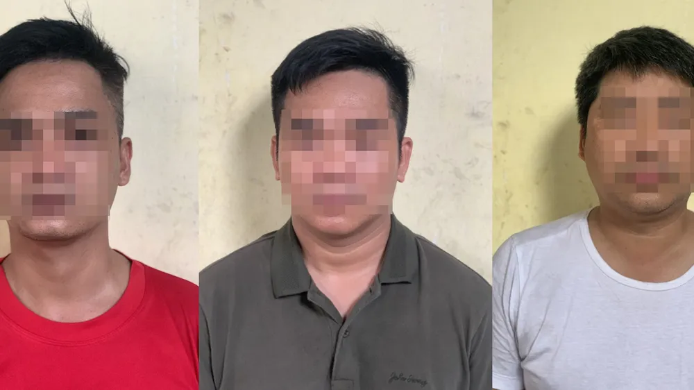 Các đối tượng bị tạm giữ hình sự. Ảnh: CACC