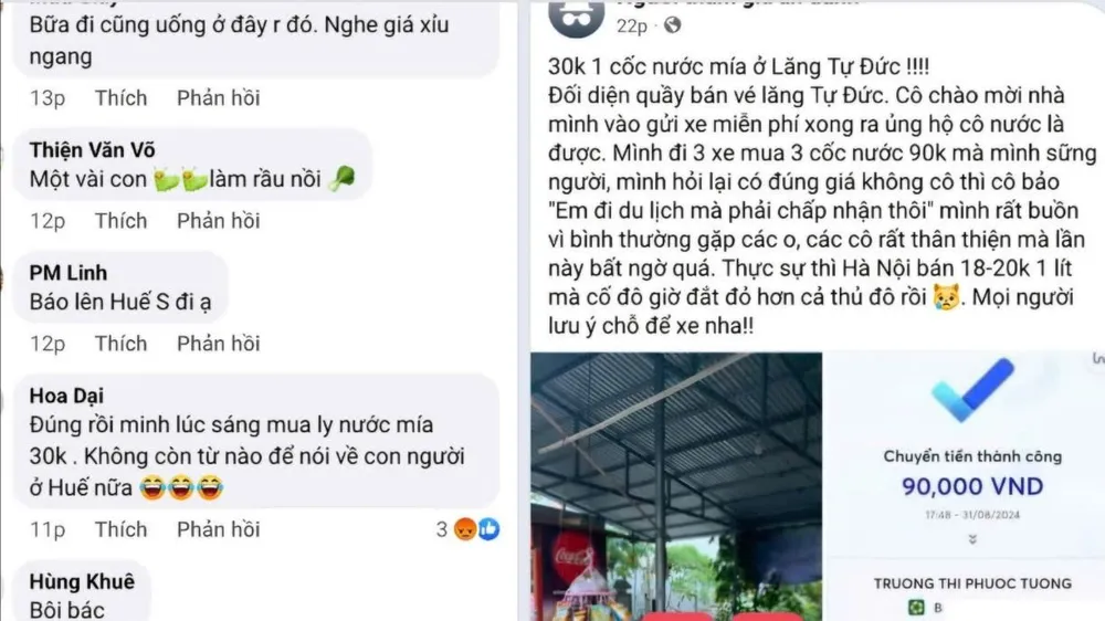 Giá ly nước mía và thương hiệu du lịch
