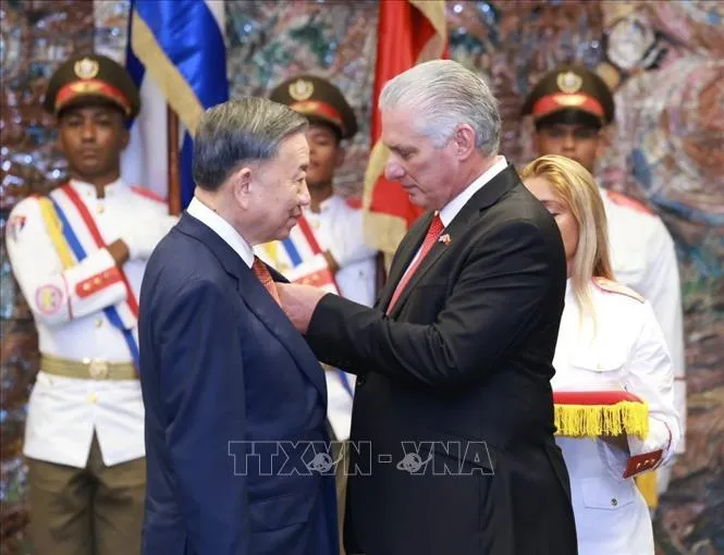 Tổng Bí thư, Chủ tịch nước Tô Lâm nhận Huân chương Jose Marti