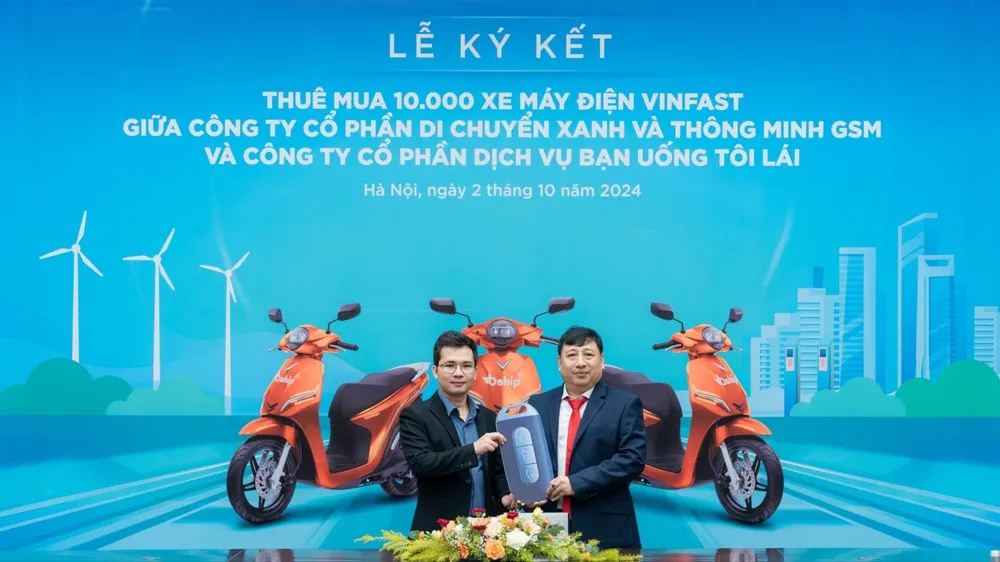 Bạn Uống Tôi Lái mua và thuê thêm 10.000 xe máy điện VinFast từ GSM