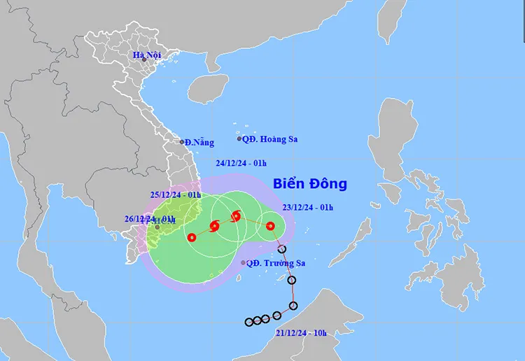  Áp thấp nhiệt đới có thể mạnh lên thành bão