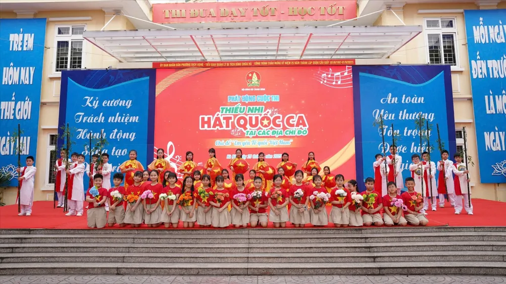 Hội đồng Đội Trung ương tổ chức phát động cuộc thi "Thiếu nhi hát quốc ca tại các địa chỉ đỏ" sáng 25-4