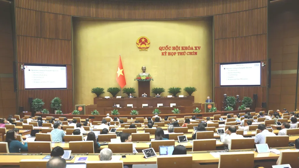 Quốc hội làm việc ngày 11-6. Ảnh: QUANG PHÚC