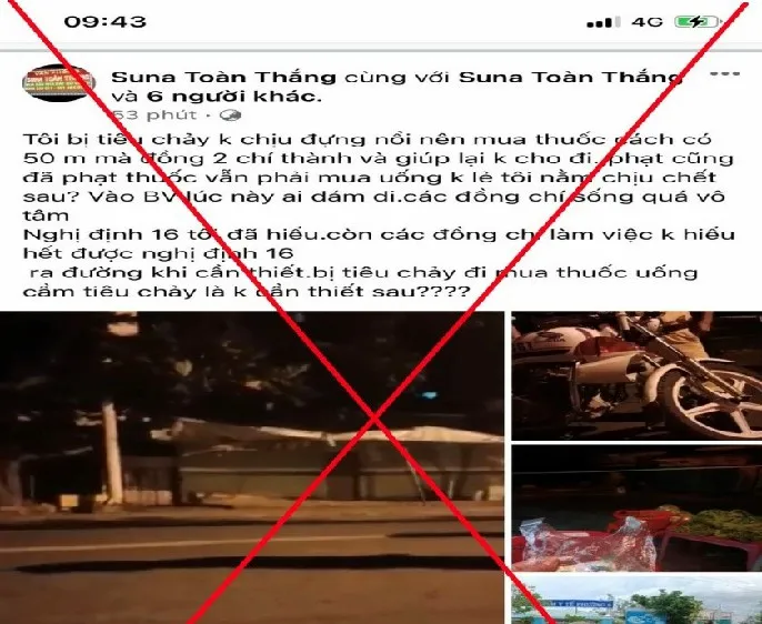 Bị phạt 7,5 triệu đồng vì đăng tin sai sự thật trên mạng xã hội 