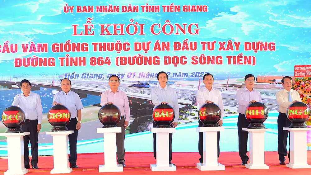Tiền Giang tổ chức Lễ khởi công cầu Vàm Giồng