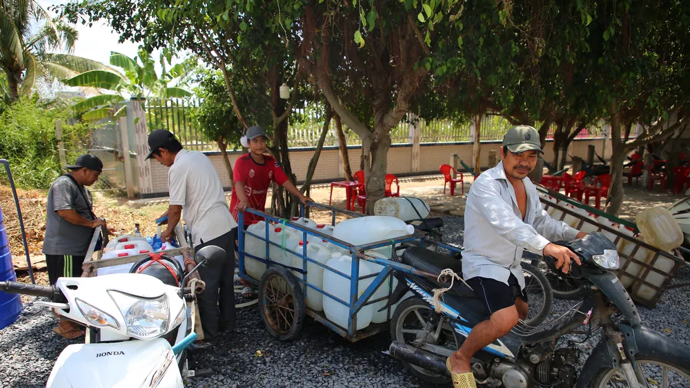 Tiền Giang công bố tình huống khẩn cấp về thiên tai xâm nhập mặn tại huyện Tân Phú Đông