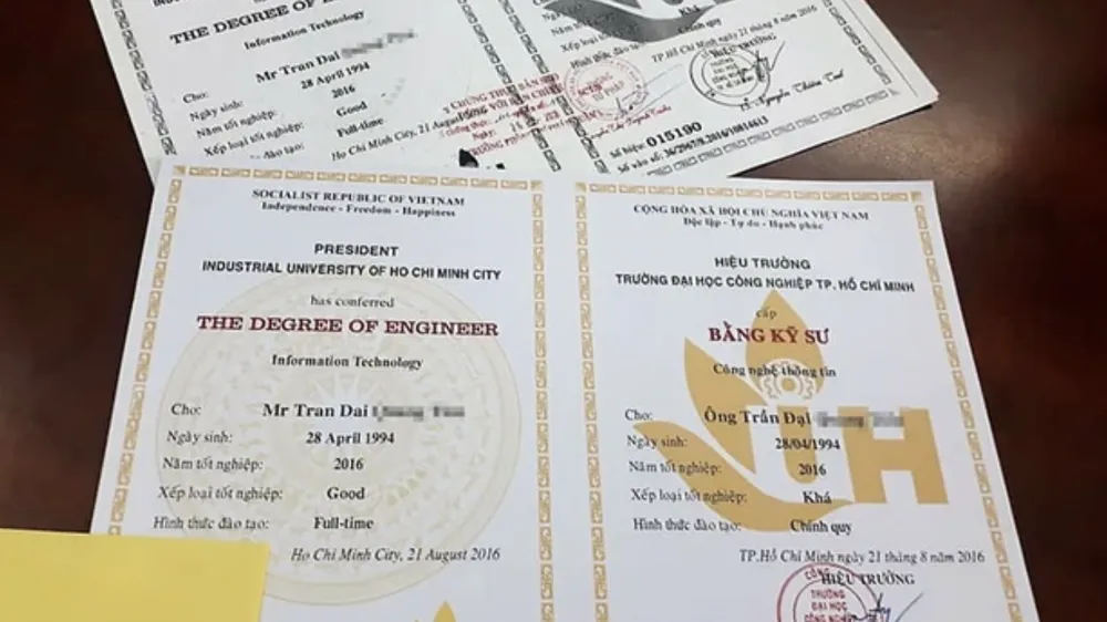 Sử dụng 10 bằng đại học giả để tham gia đấu thầu ở Tiền Giang