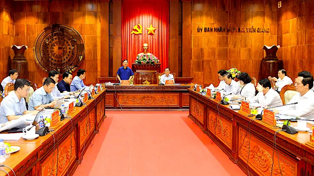 Đoàn kiểm tra của Bộ Chính trị làm việc tại Tiền Giang