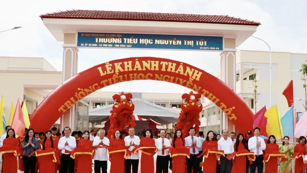 Đồng Tháp: Khánh thành Trường Tiểu học mang tên Liệt sĩ Nguyễn Thị Tốt