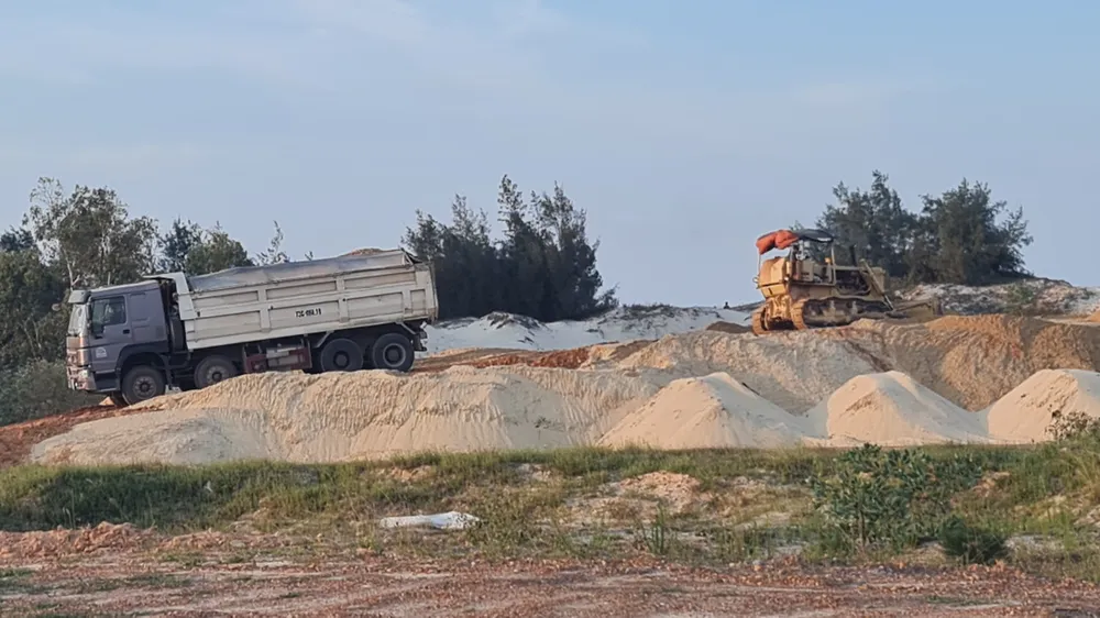 Khu vực tập kết cát sai phạm