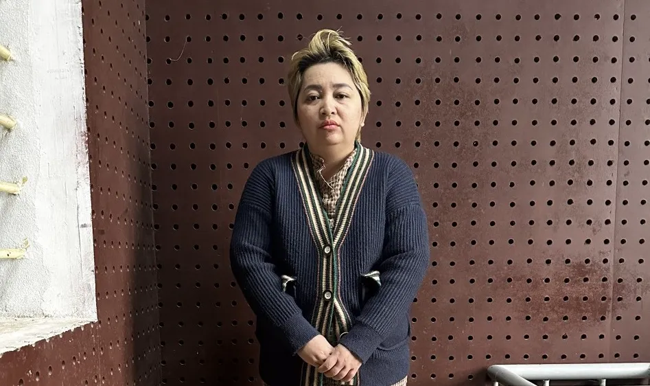 Đối tượng Võ Thị Lựu tại Cơ quan điều tra Công an TP. Đồng Hới.