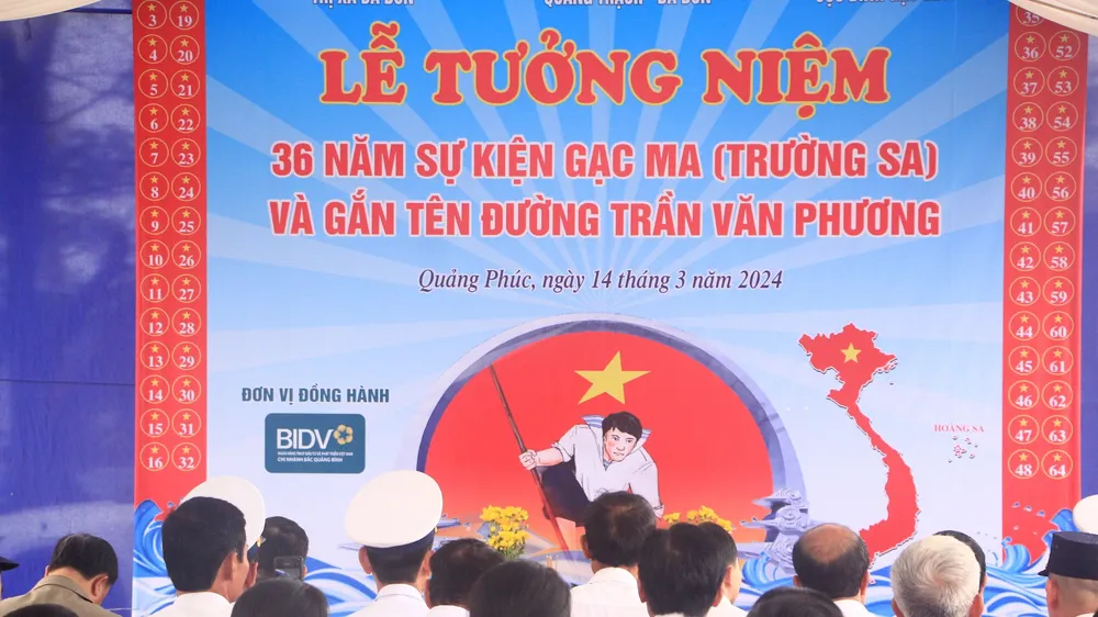 Quảng Bình: Đặt tên đường anh hùng Gạc Ma tại thị xã Ba Đồn