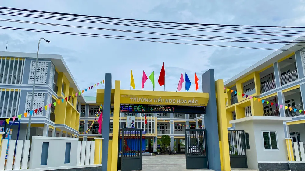 Trường Tiểu học Hòa Bắc được xây mới ở thôn Phò Nam