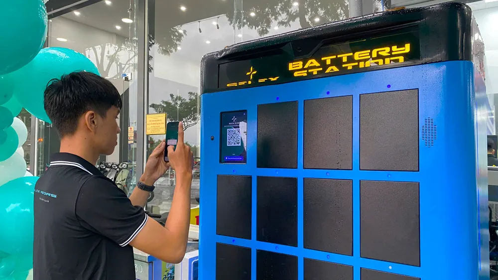 Trạm hoán đổi pin xe điện hai bánh đầu tiên tại TP Đà Nẵng