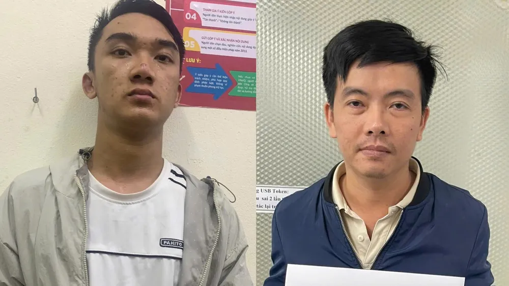 Cơ quan Công an làm việc với đối tượng liên quan trong vụ án. Ảnh: CACC