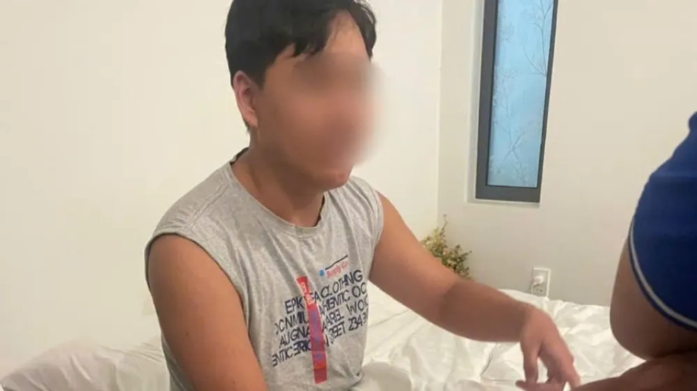 Hiện trường giải cứu N.V.M.T. Ảnh: CACC