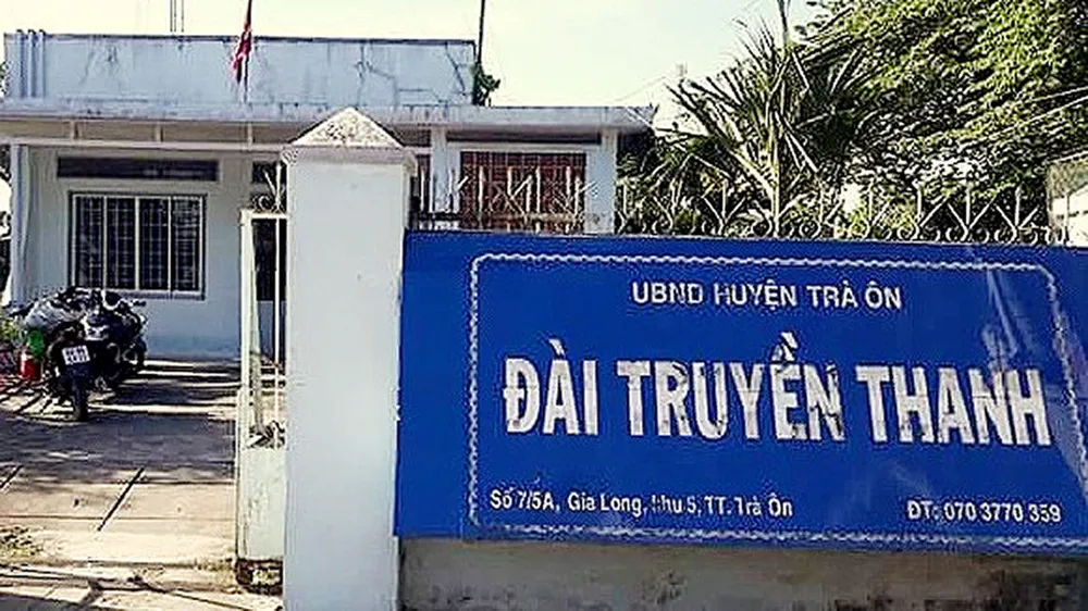 Đài truyền thanh huyện Trà Ôn nơi bà Mai công tác. Ảnh: TUẤN QUANG