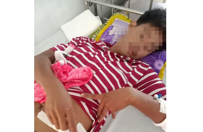 Anh Công đang điều trị ở bệnh viện