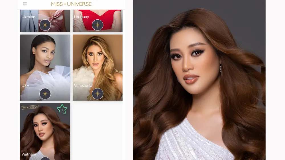 Hoa hậu Khánh Vân xuất hiện trên trang chủ Miss Universe