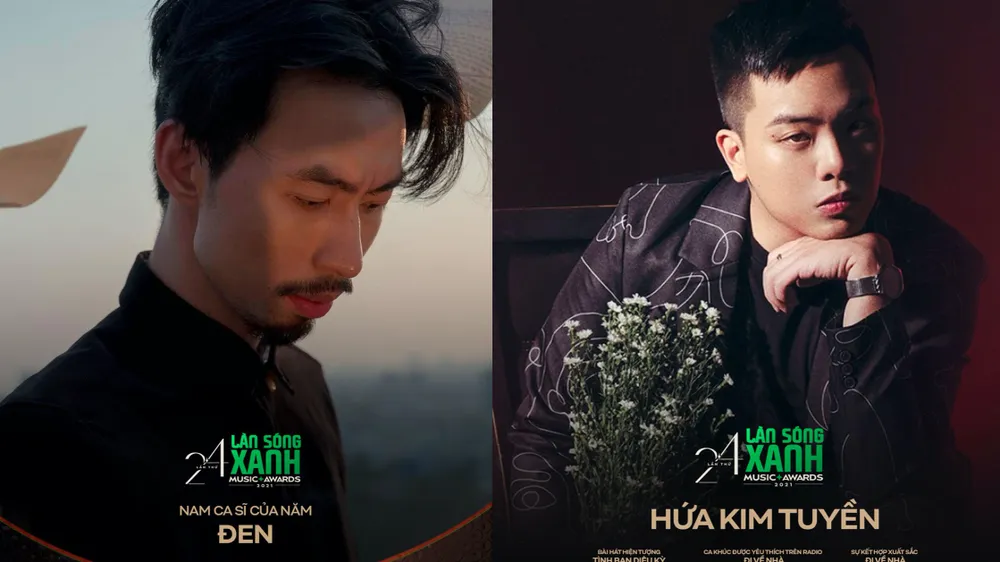 Rapper ​Đen Vâu, Hứa Kim Tuyền “bội thu” Giải thưởng Làn Sóng Xanh 2021