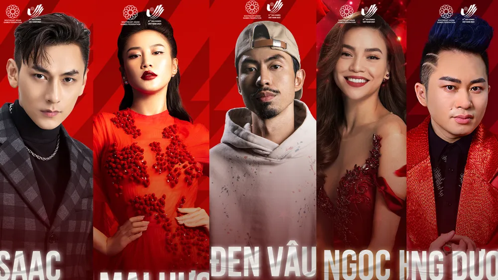 Đen Vâu cùng Tùng Dương, Hồ Ngọc Hà, Văn Mai Hương, Isaac góp giọng trong ca khúc chính thức SEA Games 31