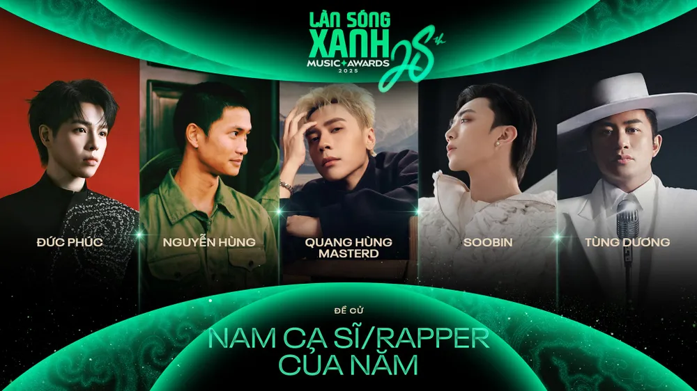 Hòa Minzy, Soobin, Nguyễn Hùng “áp đảo” đề cử Làn Sóng Xanh 2025