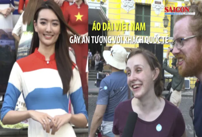 Áo dài Việt Nam gây ấn tượng với khách quốc tế