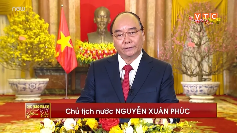 Lời chúc Tết Nhâm Dần 2022 của Chủ tịch nước Nguyễn Xuân Phúc trong thời khắc giao thừa