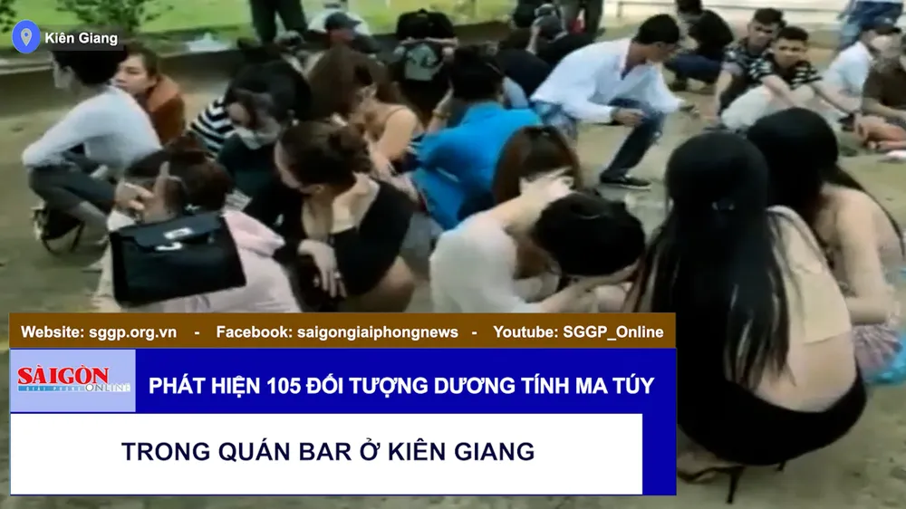 Phát hiện 105 đối tượng dương tính với ma túy trong quán bar ở Kiên Giang