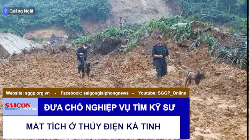 Đưa chó nghiệp vụ tìm kỹ sư mất tích ở thủy điện Kà Tinh